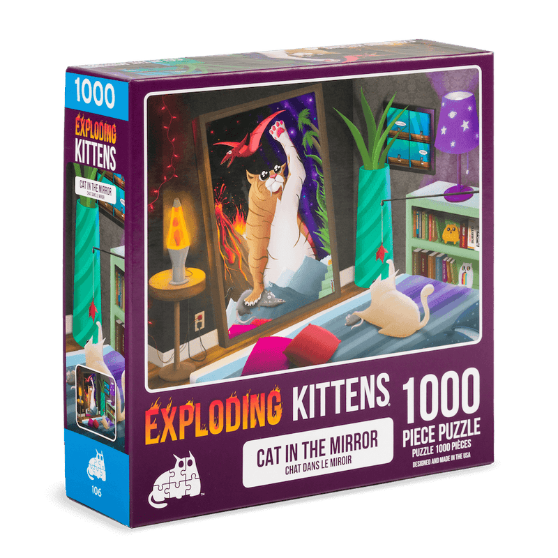 EXPLODING KITTENS 1000 Piece Puzzle "Cat in the Mirror"-Exploding Kittens-Ace Cards & Collectibles