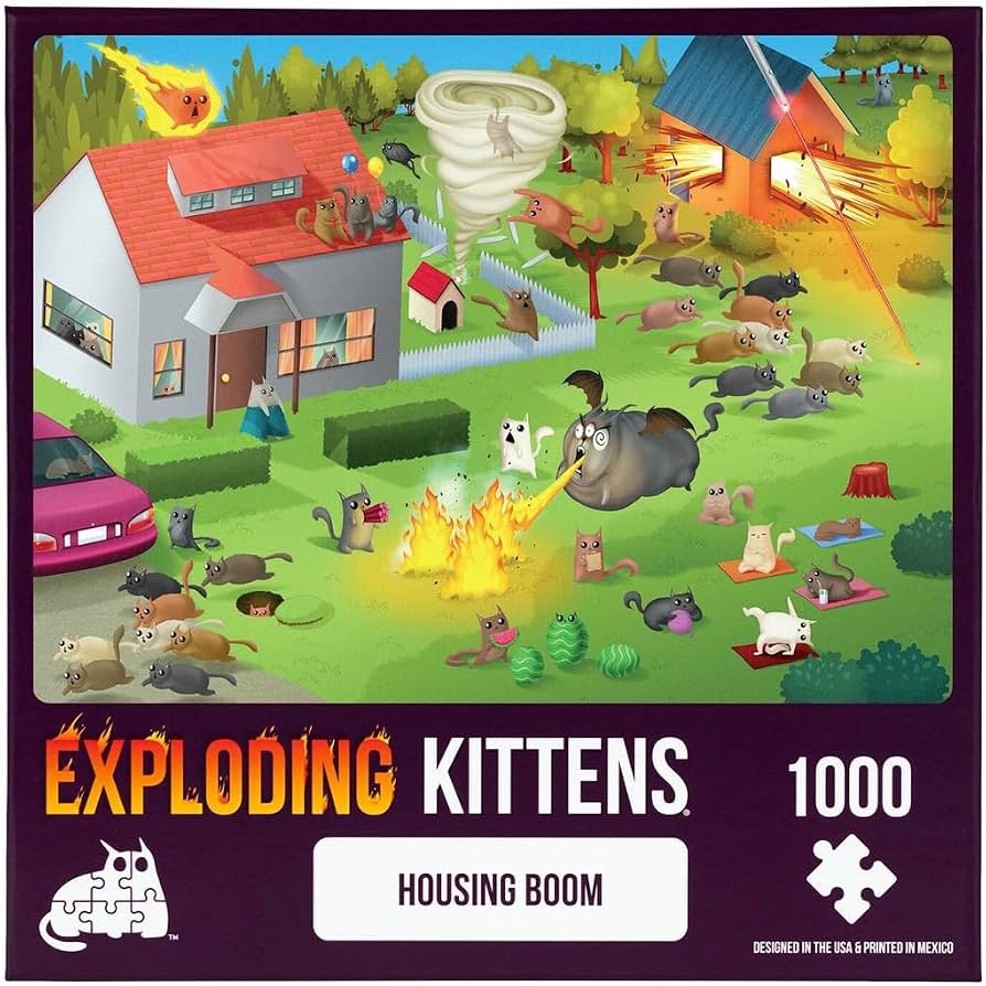 EXPLODING KITTENS 1000 Piece Puzzle "Housing Boom"-Exploding Kittens-Ace Cards & Collectibles