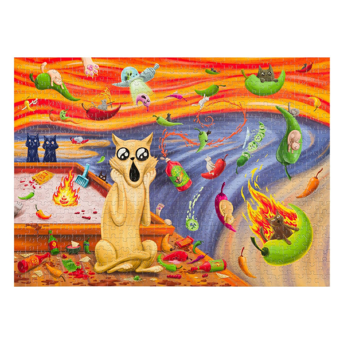 EXPLODING KITTENS 1000 Piece Puzzle "Spicy Scream"-Exploding Kittens-Ace Cards & Collectibles