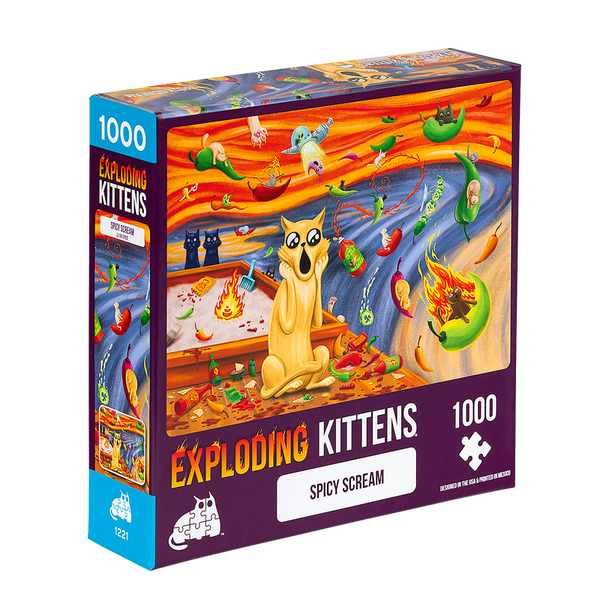 EXPLODING KITTENS 1000 Piece Puzzle "Spicy Scream"-Exploding Kittens-Ace Cards & Collectibles