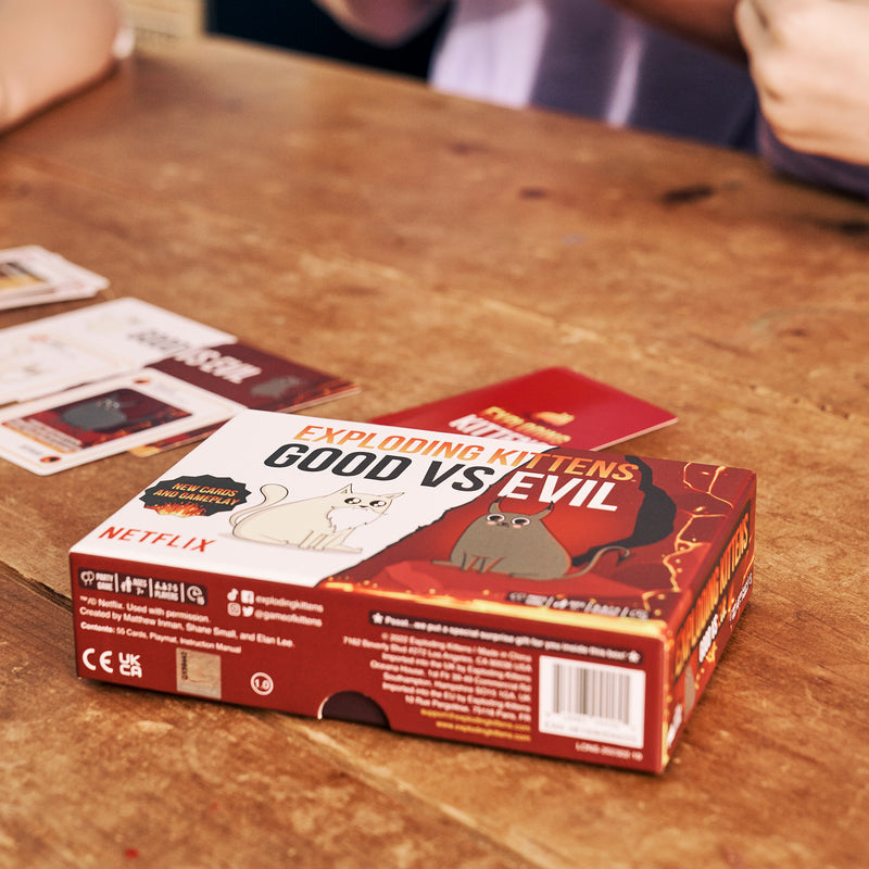 Exploding Kittens Board Game Good vs Evil-Exploding Kittens-Ace Cards &amp; Collectibles