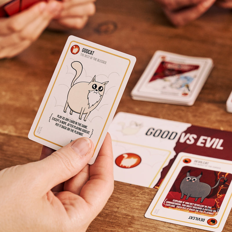 Exploding Kittens Board Game Good vs Evil-Exploding Kittens-Ace Cards &amp; Collectibles