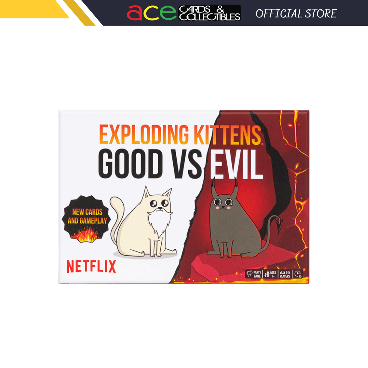 Exploding Kittens Board Game Good vs Evil-Exploding Kittens-Ace Cards &amp; Collectibles