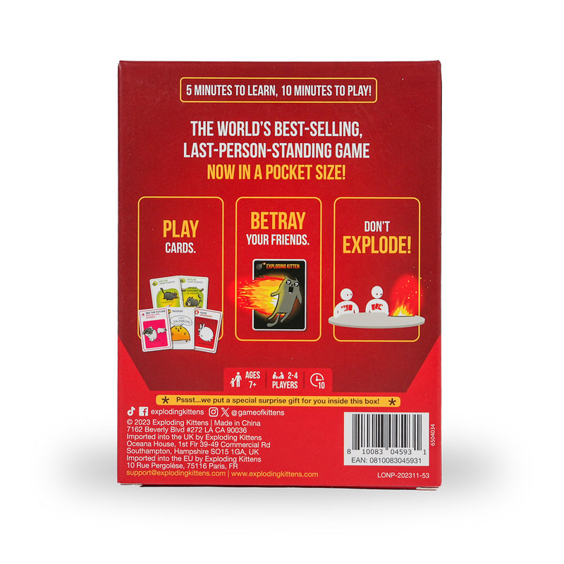 Exploding Kittens Original: Grab &amp; Game Edition-Exploding Kittens-Ace Cards &amp; Collectibles