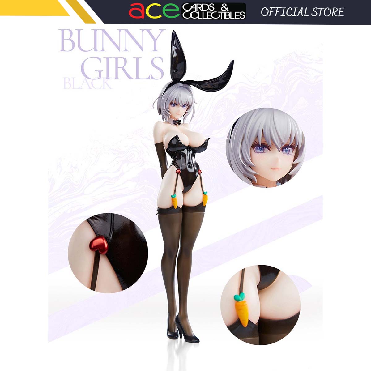 Bunny Girls 1/6 Black Rabbit PVC Statue-FANCAM-Ace Cards &amp; Collectibles