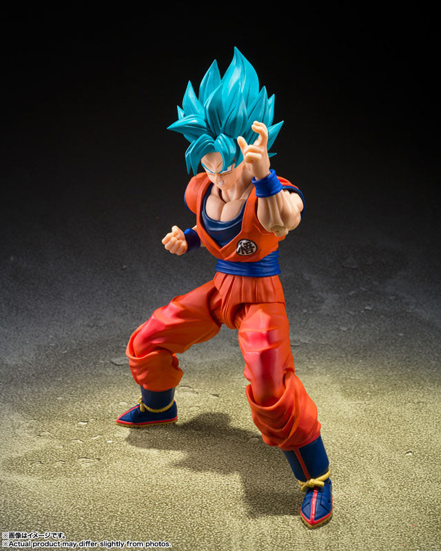 Dragon Ball Super S.H.Figuarts "Super Saiyan God Super Saiyan Son Goku" Blue Power Transcending Limits