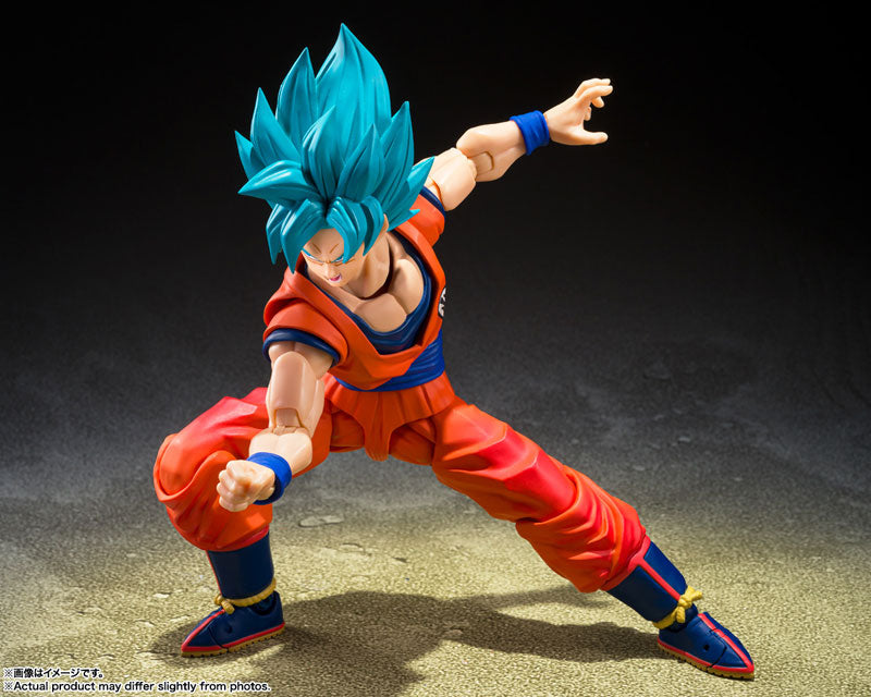 Dragon Ball Super S.H.Figuarts "Super Saiyan God Super Saiyan Son Goku" Blue Power Transcending Limits