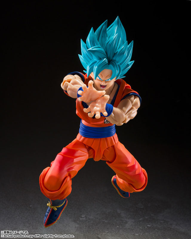 Dragon Ball Super S.H.Figuarts "Super Saiyan God Super Saiyan Son Goku" Blue Power Transcending Limits