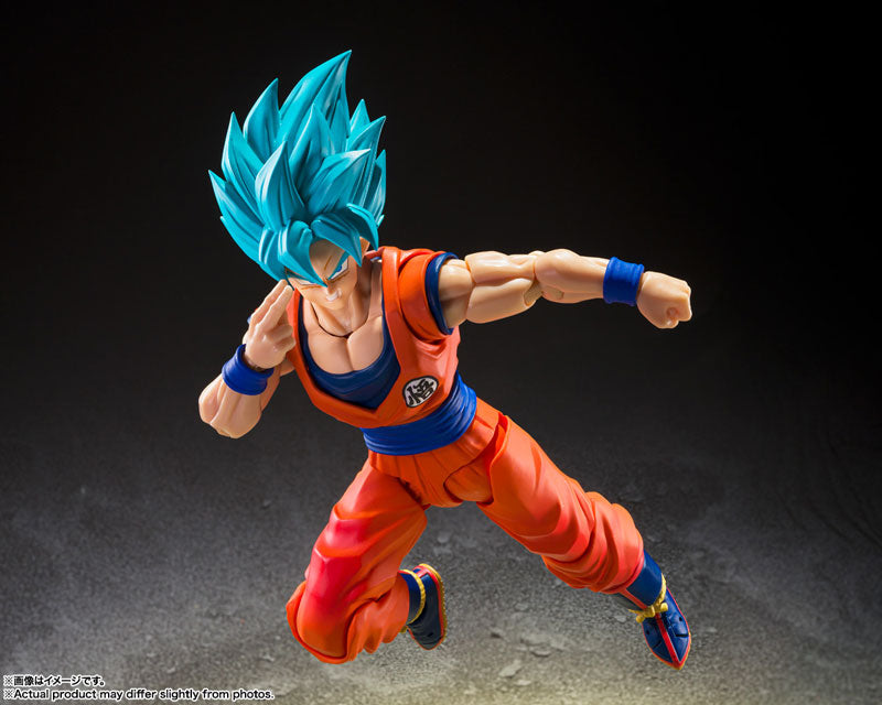 Dragon Ball Super S.H.Figuarts "Super Saiyan God Super Saiyan Son Goku" Blue Power Transcending Limits