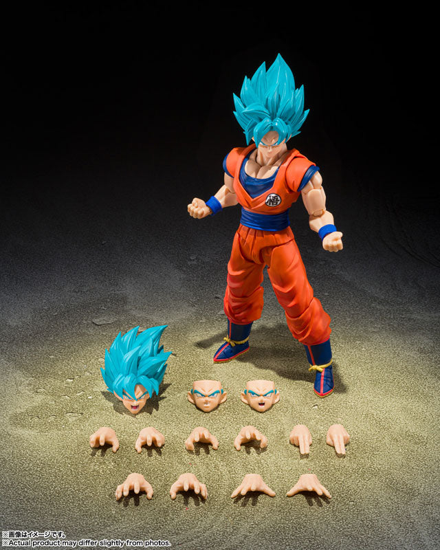 Dragon Ball Super S.H.Figuarts "Super Saiyan God Super Saiyan Son Goku" Blue Power Transcending Limits