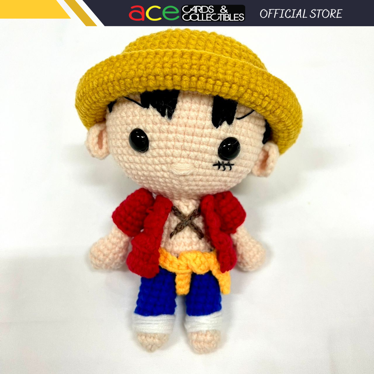 Fan Made One Piece Plush &quot;Luffy&quot; Keychain-Fan Made-Ace Cards &amp; Collectibles