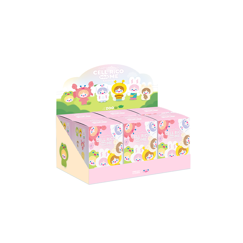 FINDING UNICORN X CELL RiCO Happy Fluffy Series Plush Blind Box-Display Box (6pcs)-Finding Unicorn-Ace Cards &amp; Collectibles
