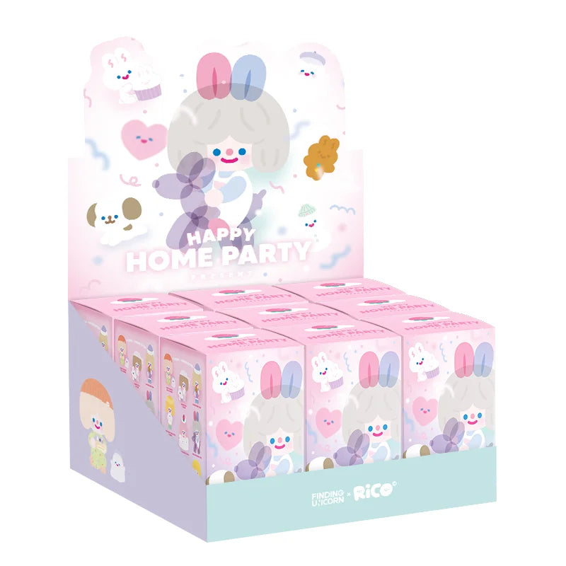 FINDING UNICORN X RiCO Happy Home Party Series Blind Box-Display Box (9pcs)-Finding Unicorn-Ace Cards & Collectibles