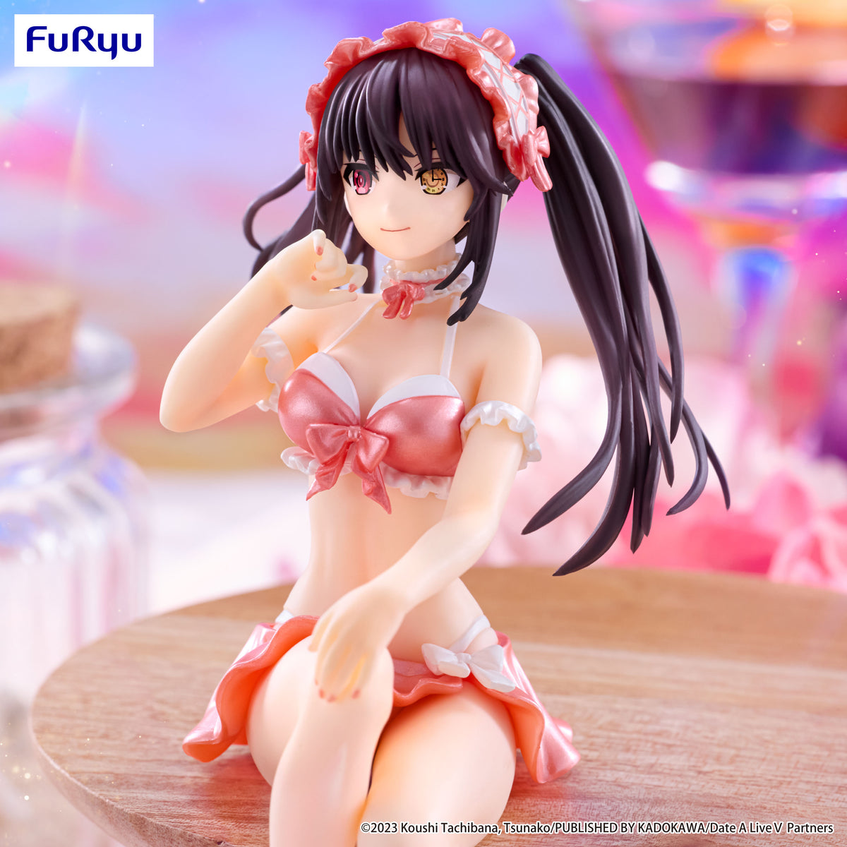 Date A Live V Noodle Stopper Figure "Kurumi Tokisaki" (Swimsuit Pastel Red Color Ver.)-FuRyu-Ace Cards & Collectibles