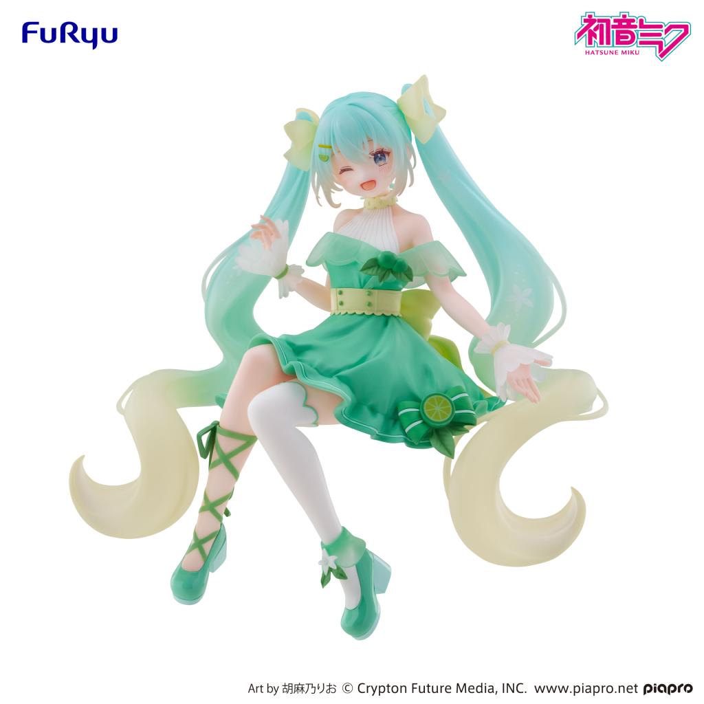 FURYU Hatsune Miku Noodle Stopper Figure: Hatsune Miku Lime ver.-FuRyu-Ace Cards & Collectibles