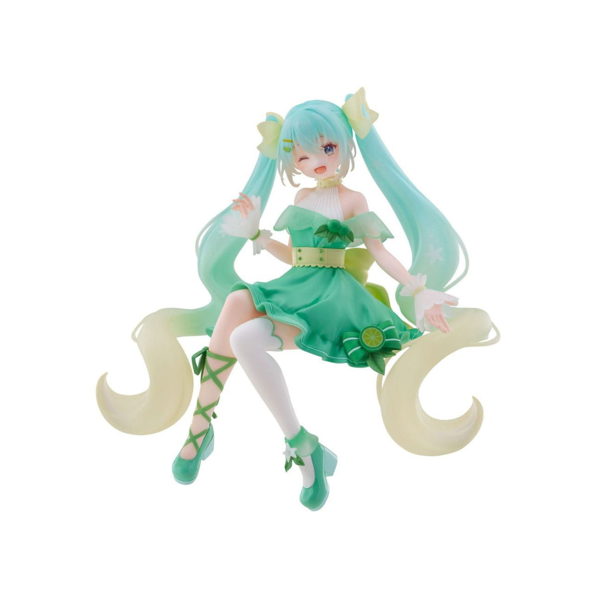 FURYU Hatsune Miku Noodle Stopper Figure: Hatsune Miku Lime ver.-Deposit Payment-FuRyu-Ace Cards & Collectibles