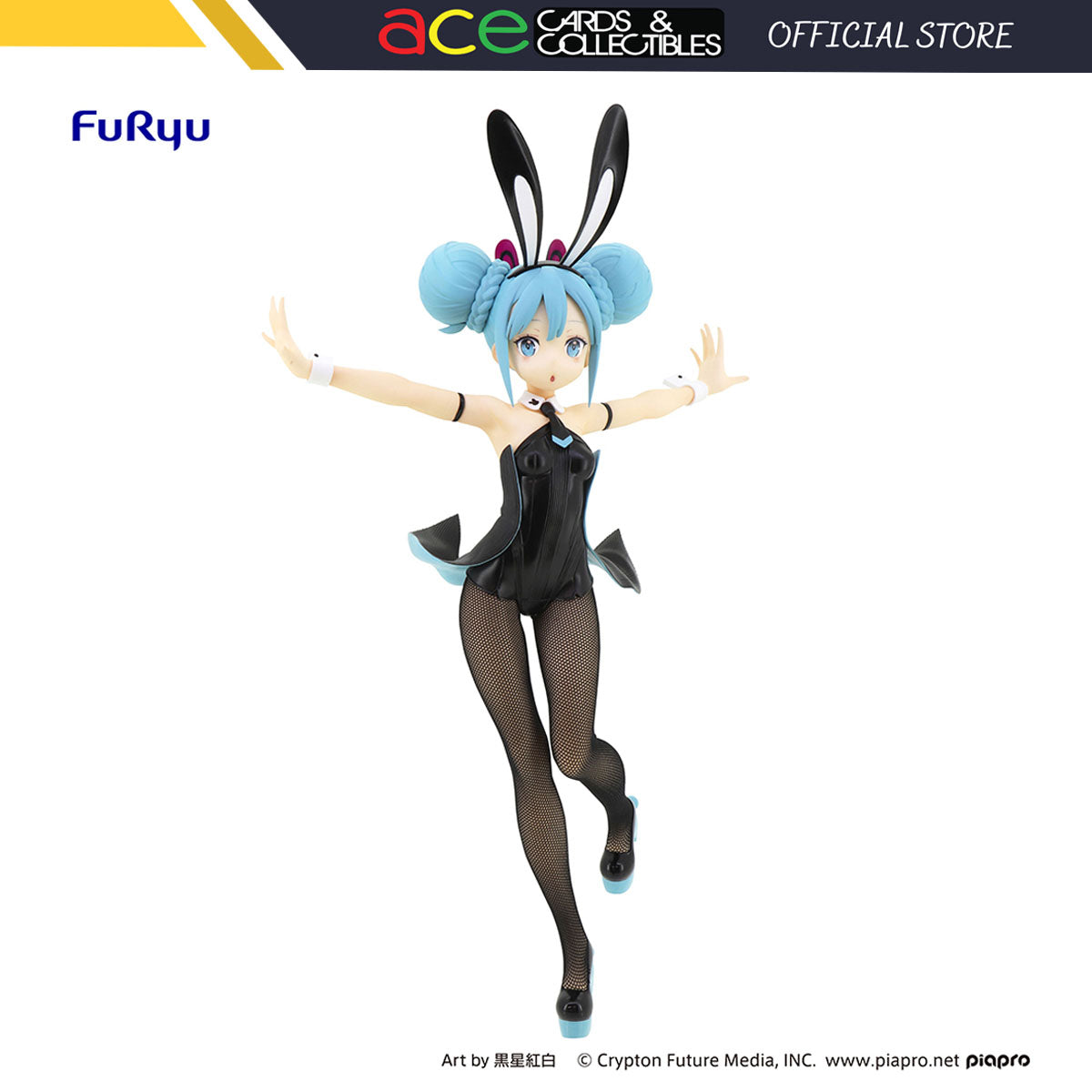 Hatsune Miku BiCute Bunnies Figure "Hatsune Miku/Black" (Re-run)-FuRyu-Ace Cards & Collectibles