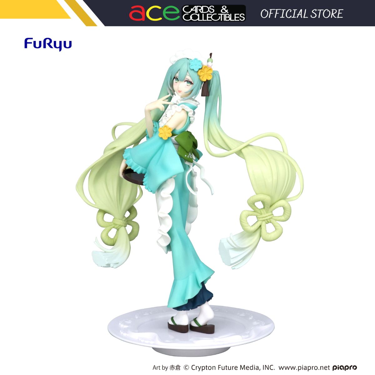 Hatsune Miku Exceed Creative Figure &quot;Hatsune Miku&quot; (Matcha Green Tea Parfait Mint Ver.)-FuRyu-Ace Cards &amp; Collectibles