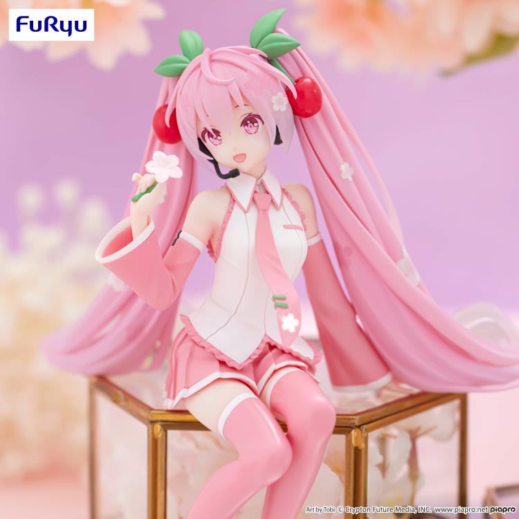 Hatsune Miku Noodle Stopper Figure &quot;Sakura Miku&quot; (2024 Ver.)-FuRyu-Ace Cards &amp; Collectibles