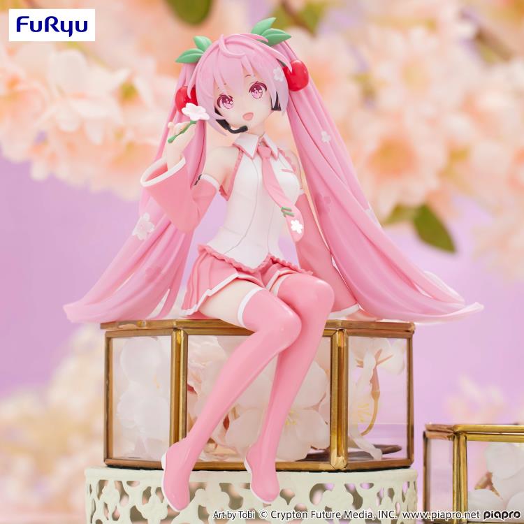 Hatsune Miku Noodle Stopper Figure &quot;Sakura Miku&quot; (2024 Ver.)-FuRyu-Ace Cards &amp; Collectibles