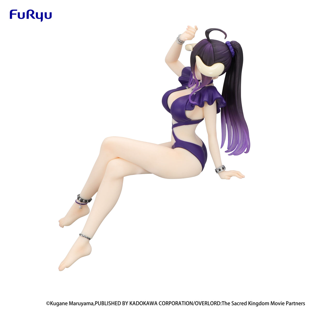 OVERLORD Noodle Stopper Figure &quot;Albedo&quot; &quot;Swimsuit Dark Purple Color ver.&quot;-FuRyu-Ace Cards &amp; Collectibles