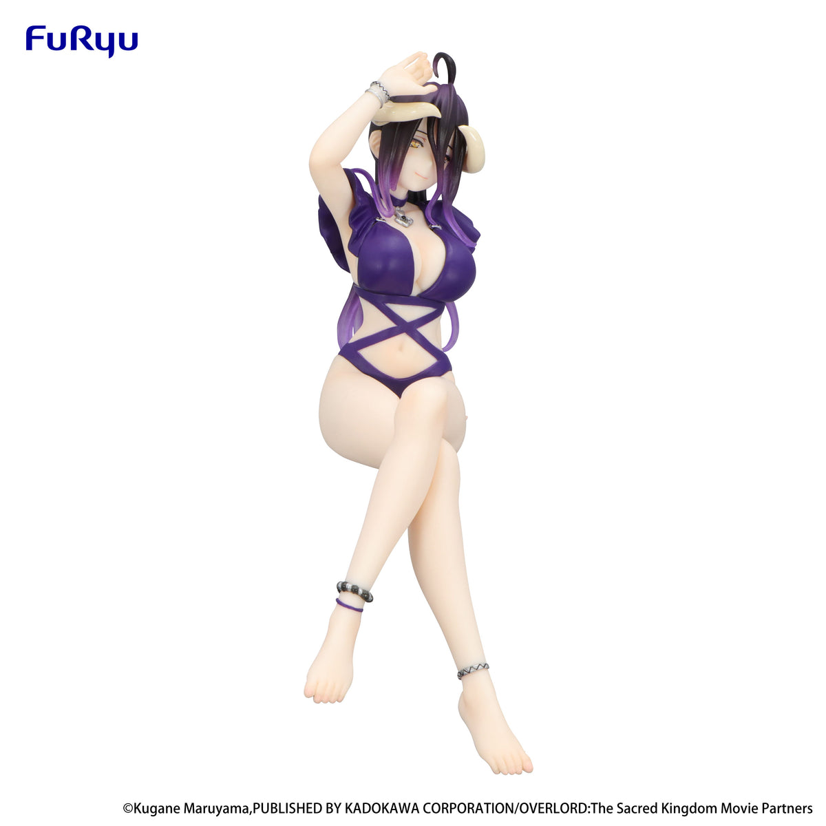 OVERLORD Noodle Stopper Figure &quot;Albedo&quot; &quot;Swimsuit Dark Purple Color ver.&quot;-FuRyu-Ace Cards &amp; Collectibles