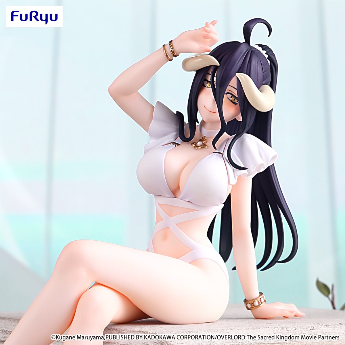 Overlord Noodle Stopper Figure &quot;Albedo&quot; (Swimsuit Ver.)-FuRyu-Ace Cards &amp; Collectibles