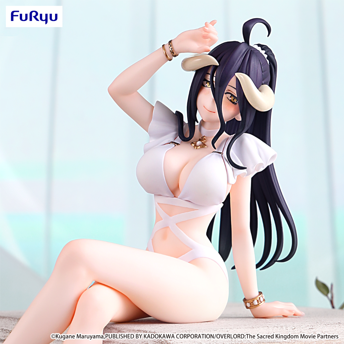 Overlord Noodle Stopper Figure "Albedo" (Swimsuit Ver.)-FuRyu-Ace Cards & Collectibles