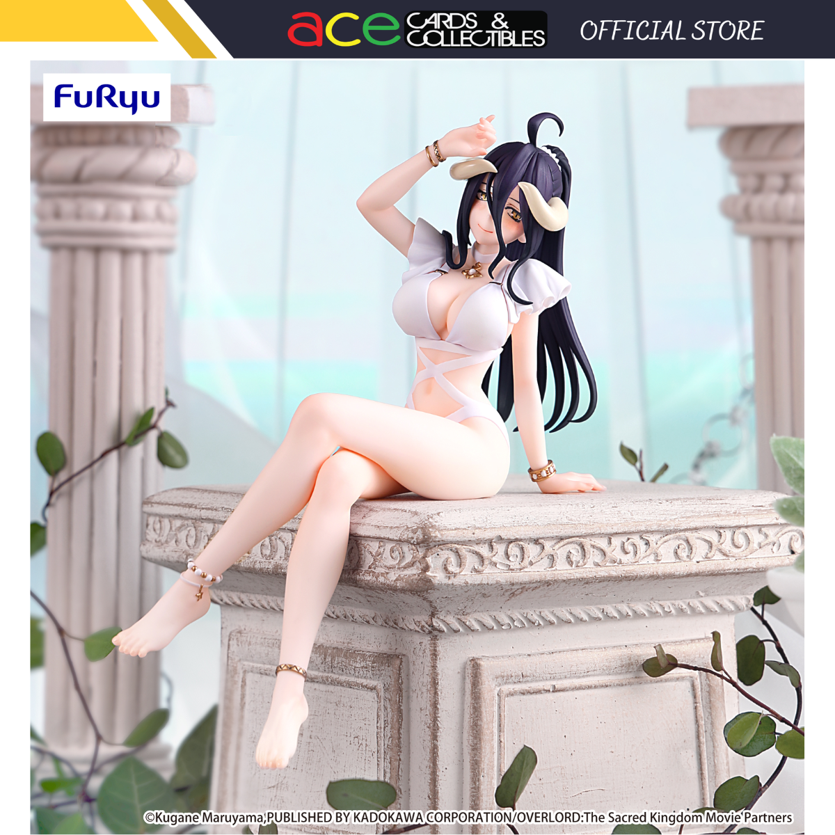 Overlord Noodle Stopper Figure &quot;Albedo&quot; (Swimsuit Ver.)-FuRyu-Ace Cards &amp; Collectibles