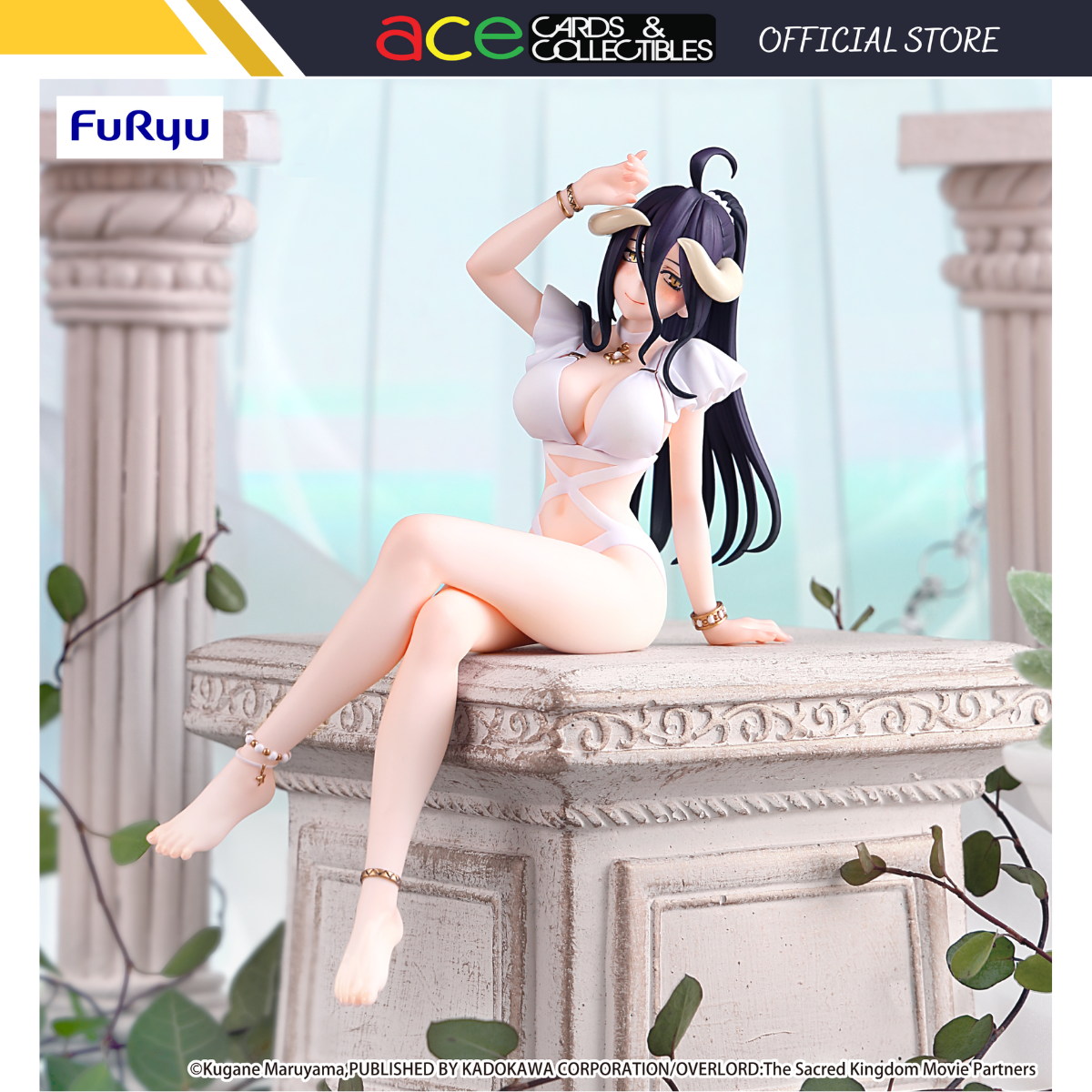 Overlord Noodle Stopper Figure "Albedo" (Swimsuit Ver.)-FuRyu-Ace Cards & Collectibles