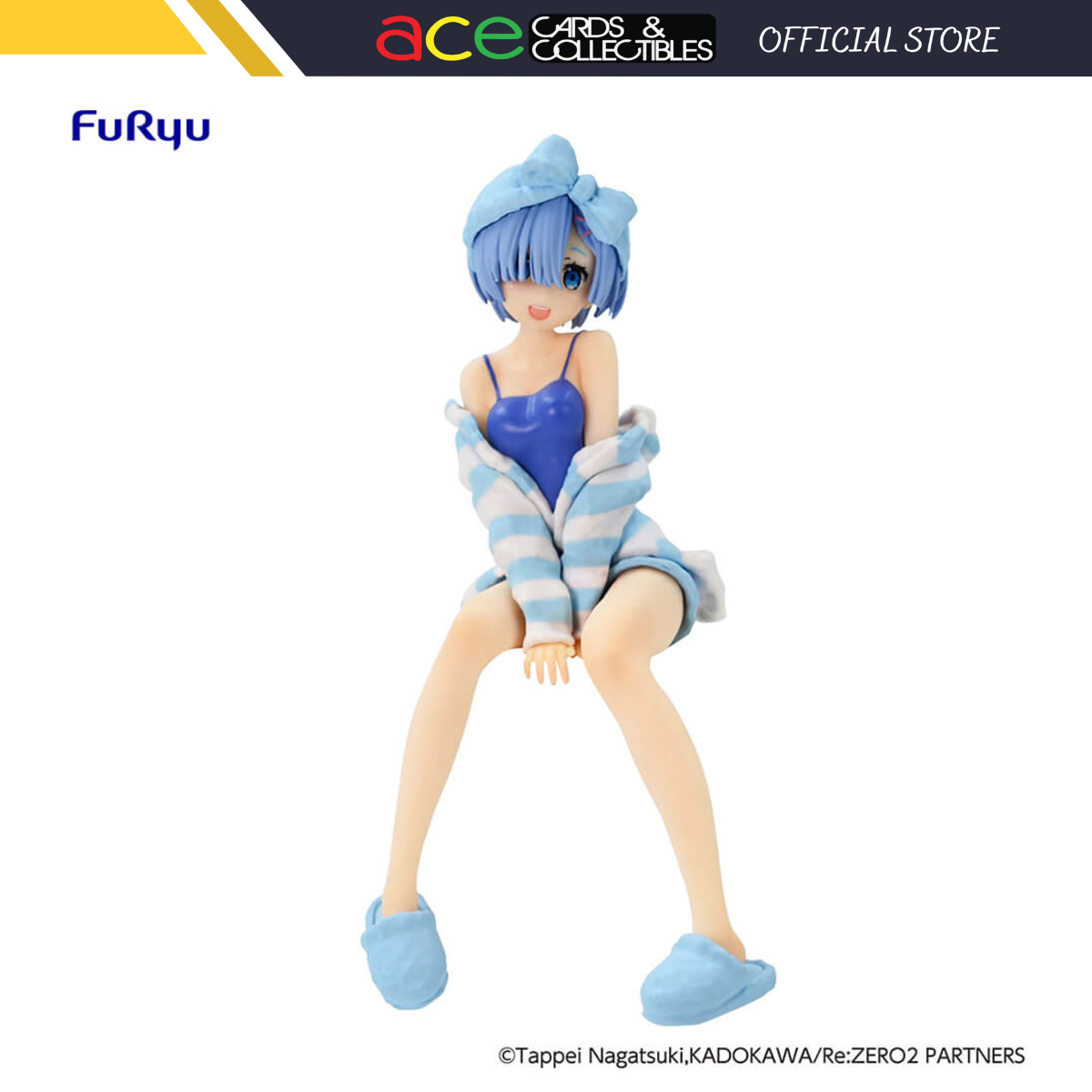 Re: Zero- Starting Life In Another World Noddle Stopper Figure "Rem" (Room Wear/ Another Color Ver.)-FuRyu-Ace Cards & Collectibles