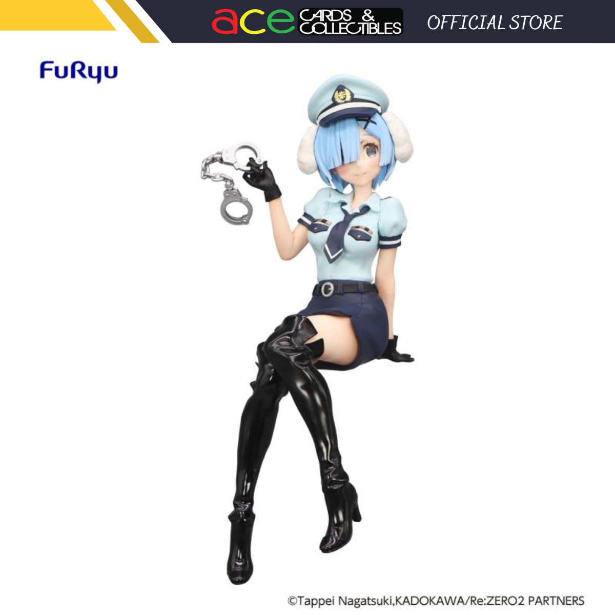 Re: Zero Starting Life In Another World Noodle Stopper Figure &quot;Rem&quot; (Police Officer Ver.)-FuRyu-Ace Cards &amp; Collectibles