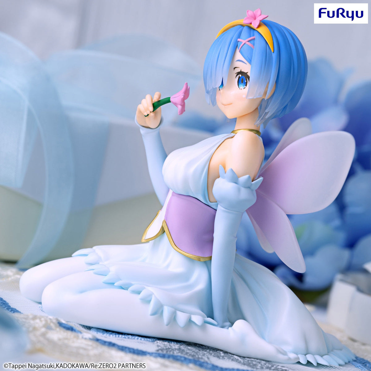 Re:ZERO -Starting Life In Another World- Noodle Stopper Figure &quot;Rem&quot; (Flower Fairy Ver.)-FuRyu-Ace Cards &amp; Collectibles