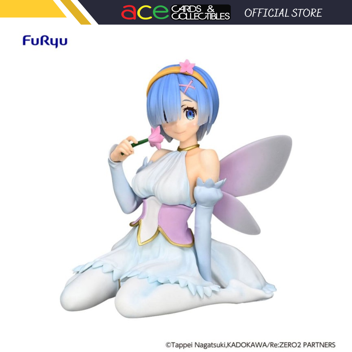 Re:ZERO -Starting Life In Another World- Noodle Stopper Figure &quot;Rem&quot; (Flower Fairy Ver.)-FuRyu-Ace Cards &amp; Collectibles