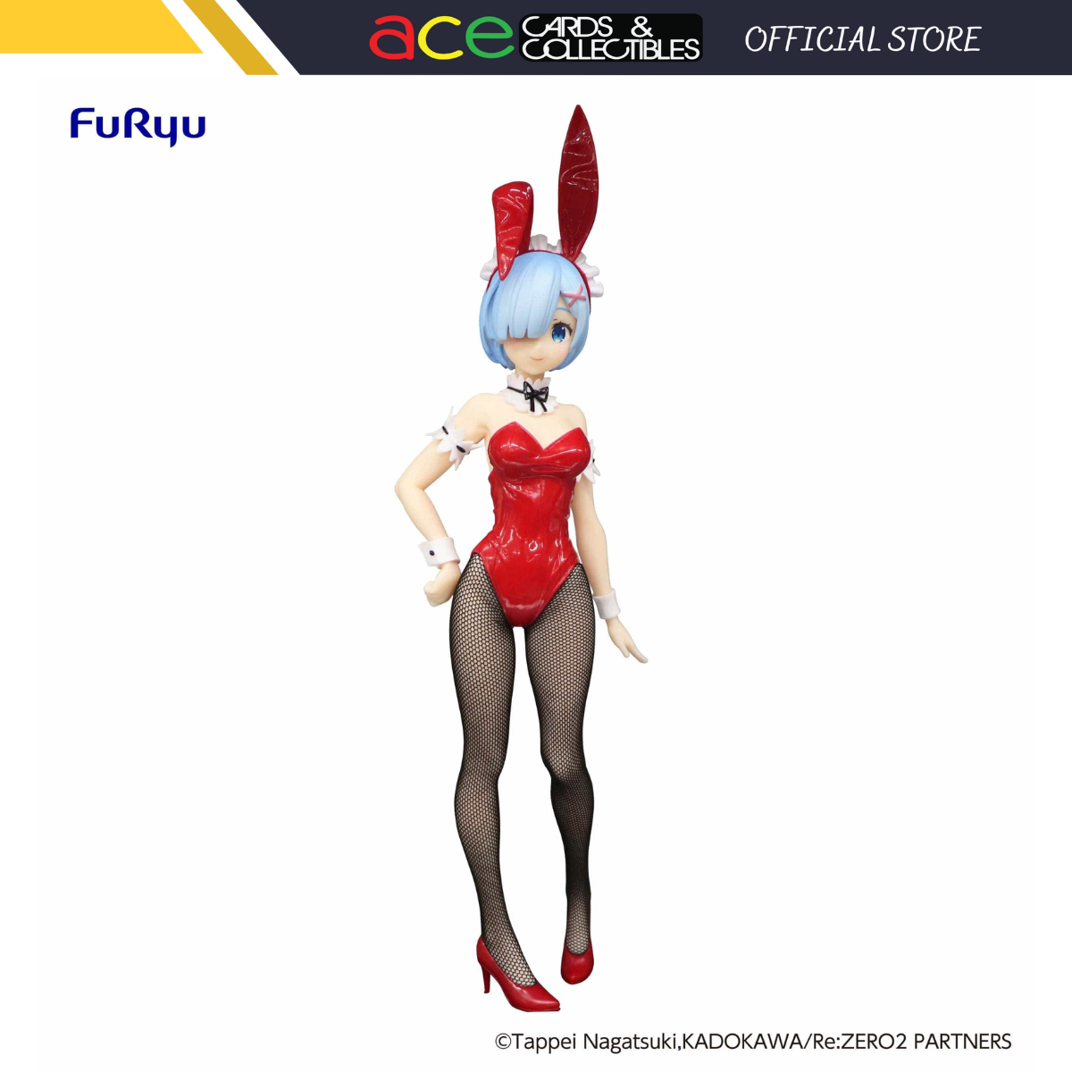 Re:Zero Starting Life in Another World BiCute Bunnies Figure "Rem" (Red Color Ver.)-FuRyu-Ace Cards & Collectibles