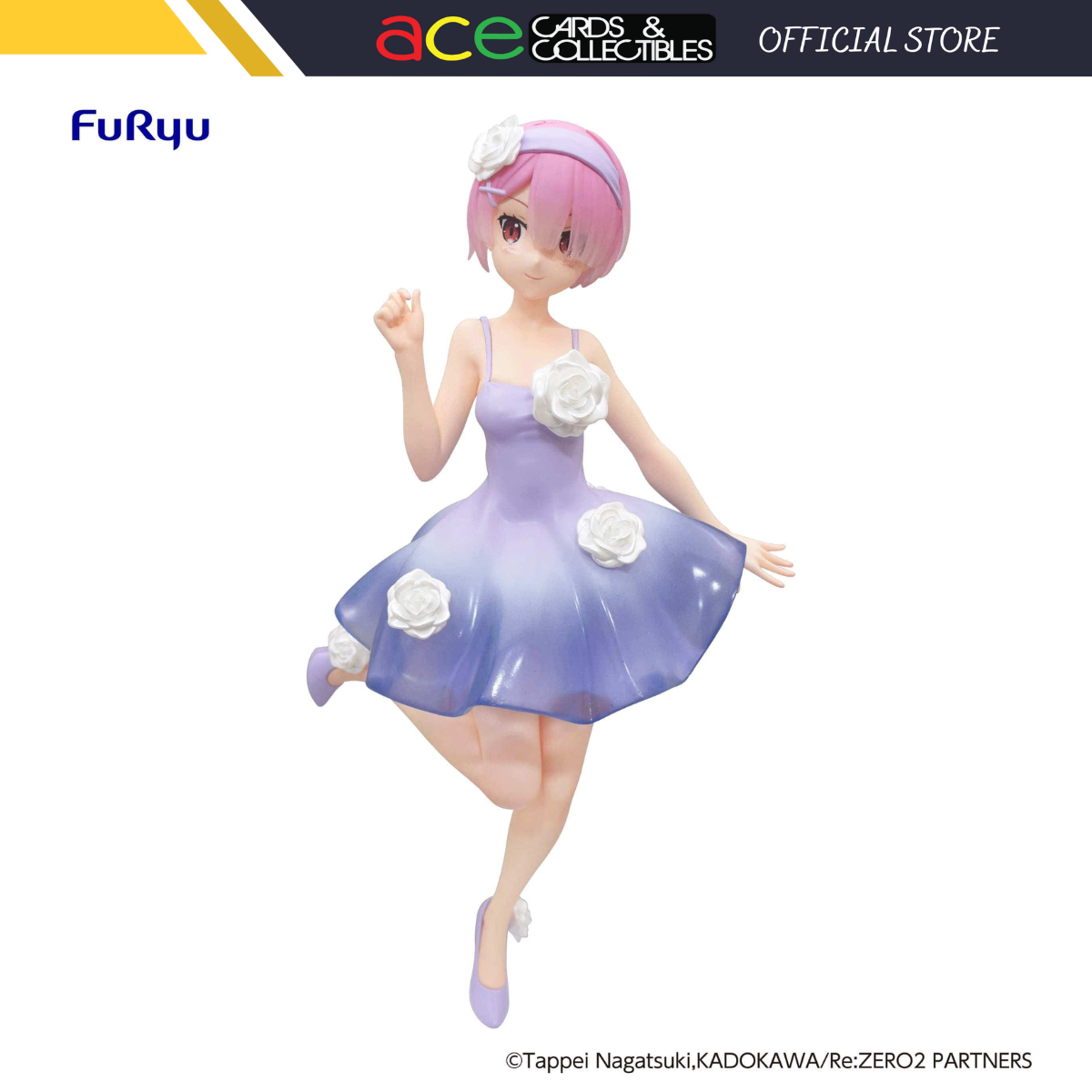 Re:Zero Starting Life in Another World Trio-Try-iT Figure &quot;Ram&quot; (Flower Dress Ver.)-FuRyu-Ace Cards &amp; Collectibles