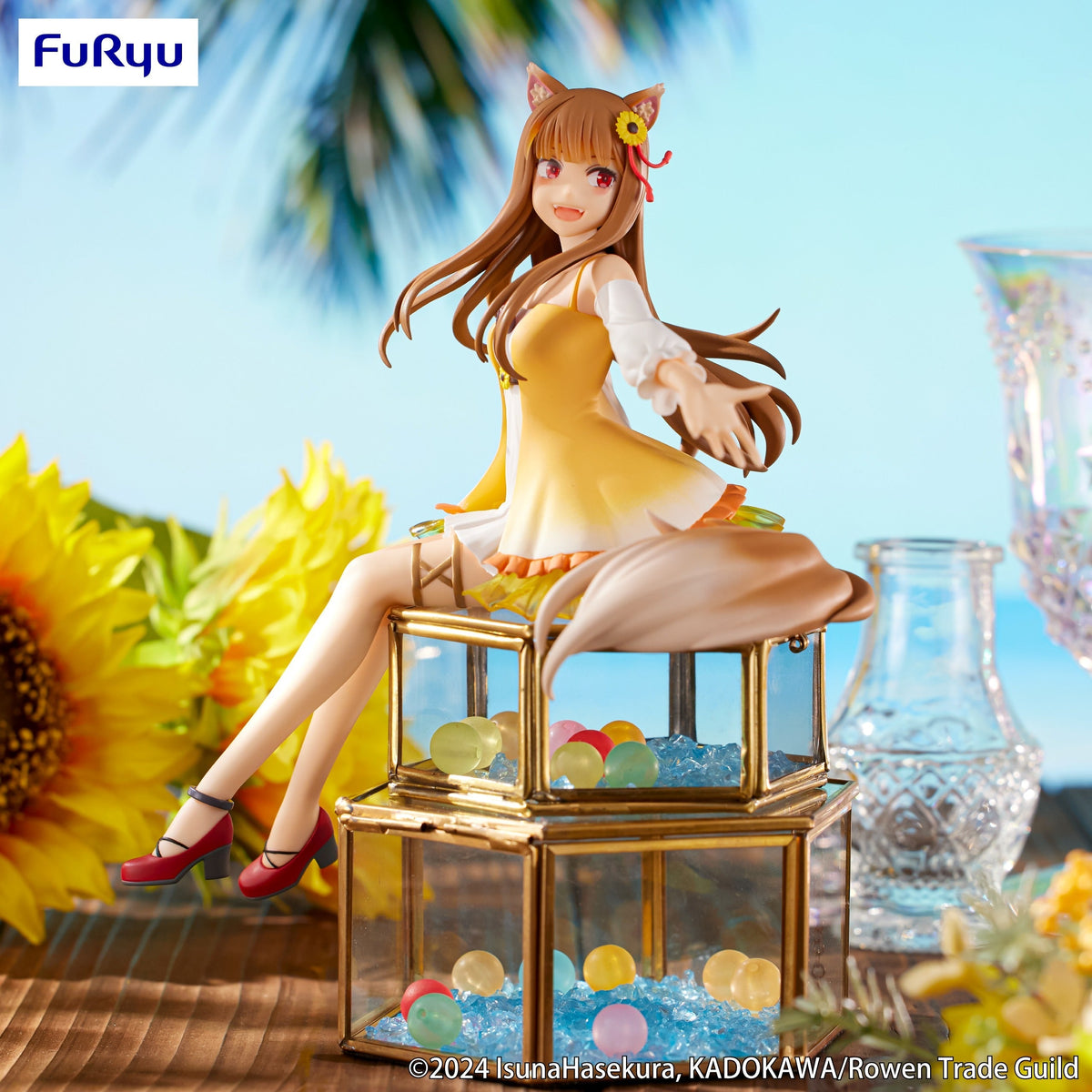 Spice And Wolf Noodle Stopper Figure &quot;Holo&quot; (Sunflower Dress Ver.)-FuRyu-Ace Cards &amp; Collectibles