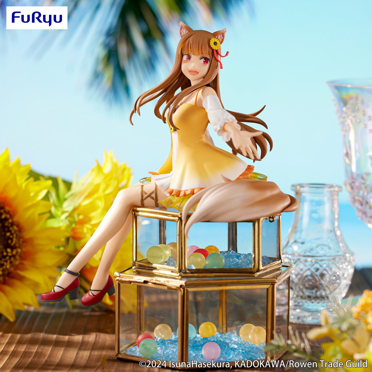 Spice And Wolf Noodle Stopper Figure "Holo" (Sunflower Dress Ver.)-FuRyu-Ace Cards & Collectibles