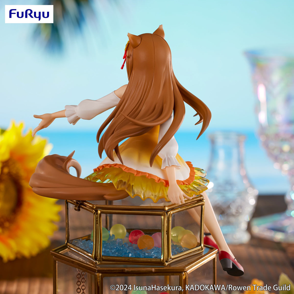 Spice And Wolf Noodle Stopper Figure "Holo" (Sunflower Dress Ver.)-FuRyu-Ace Cards & Collectibles
