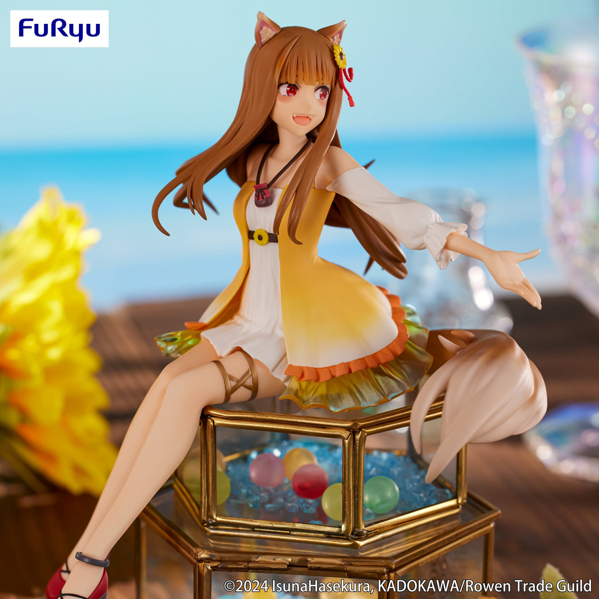 Spice And Wolf Noodle Stopper Figure "Holo" (Sunflower Dress Ver.)-FuRyu-Ace Cards & Collectibles