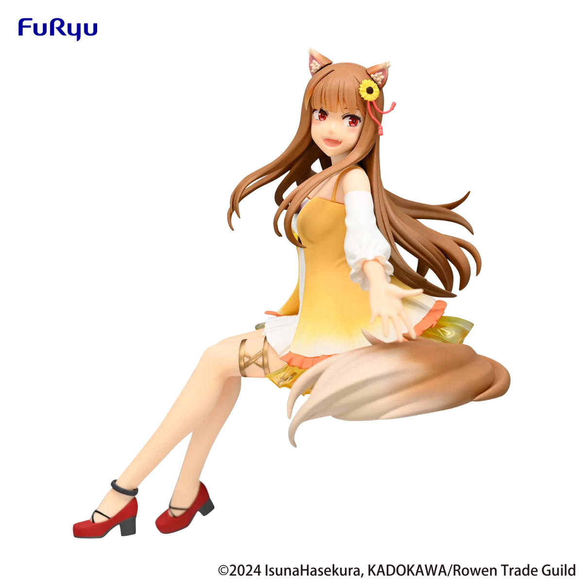 Spice And Wolf Noodle Stopper Figure &quot;Holo&quot; (Sunflower Dress Ver.)-FuRyu-Ace Cards &amp; Collectibles