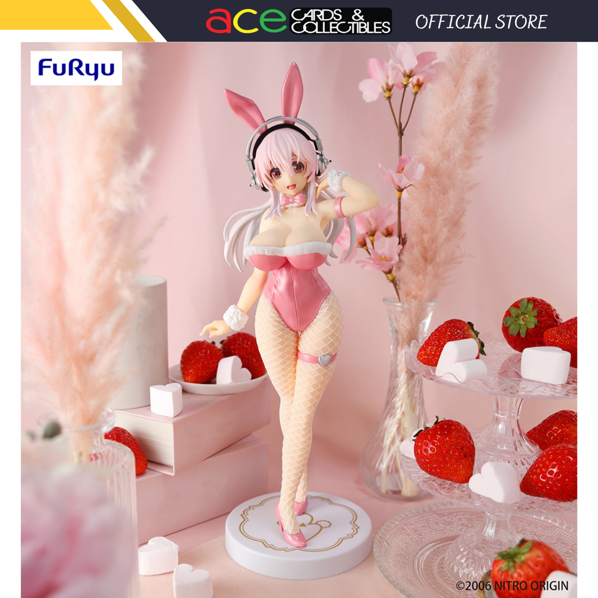 Super Sonico BiCute Bunnies Figure (Super Sonico Pink Ver.)-FuRyu-Ace Cards & Collectibles