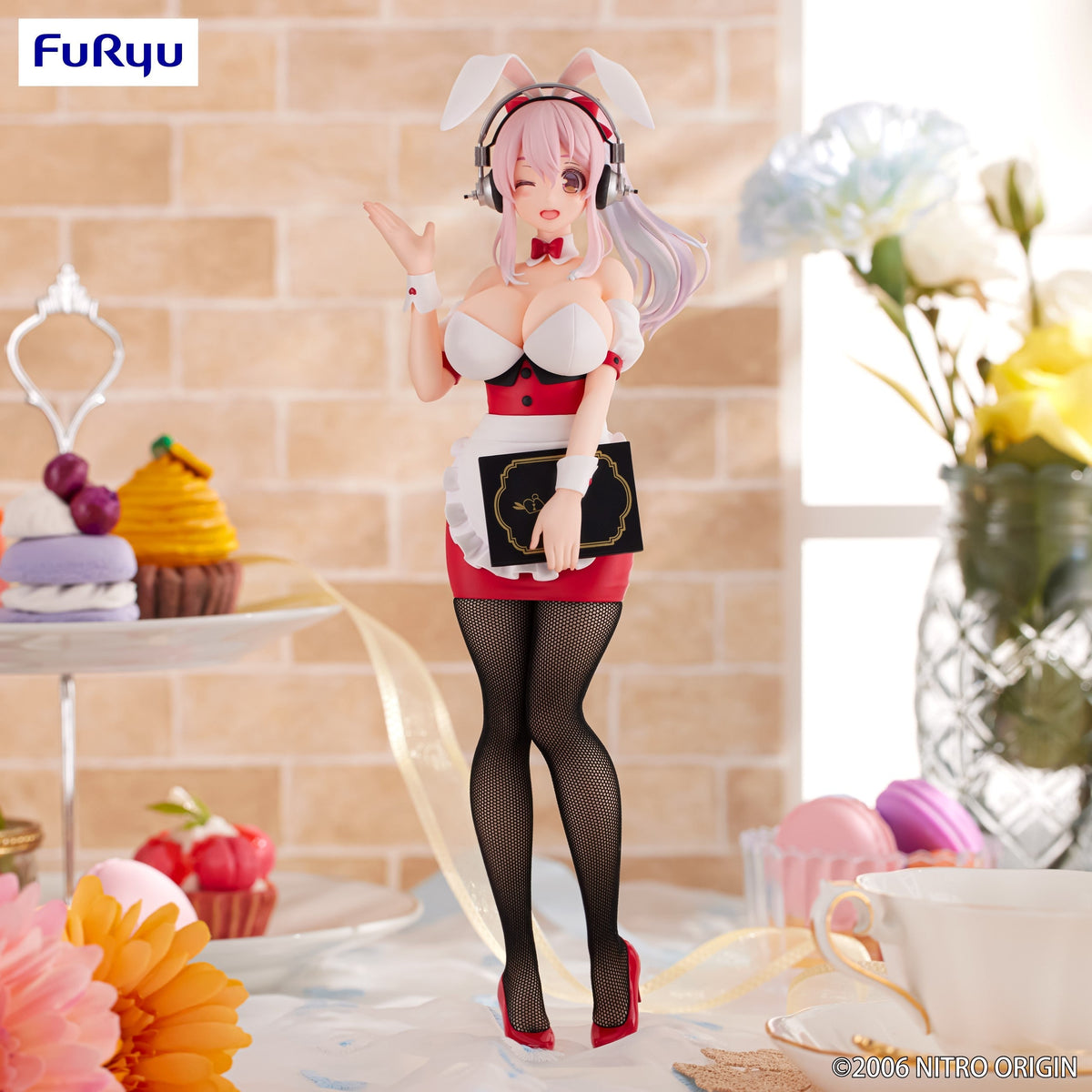 Super Sonico BiCute Bunnies Figure &quot;Super Sonico&quot; (Waitress Ver.)-FuRyu-Ace Cards &amp; Collectibles