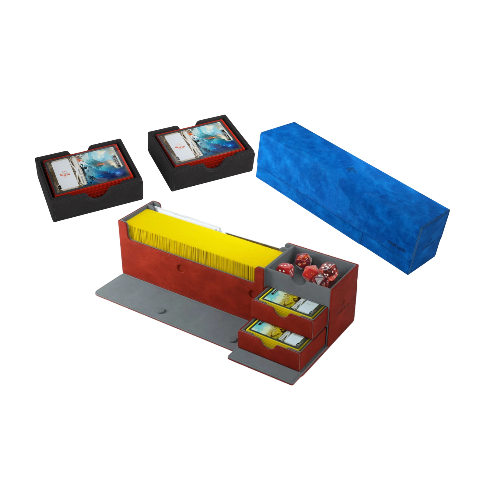 Gamegenic Card Storage Box "CARDS’ LAIR 400+ CONVERTIBLE"-Black/Orange-Gamegenic-Ace Cards & Collectibles