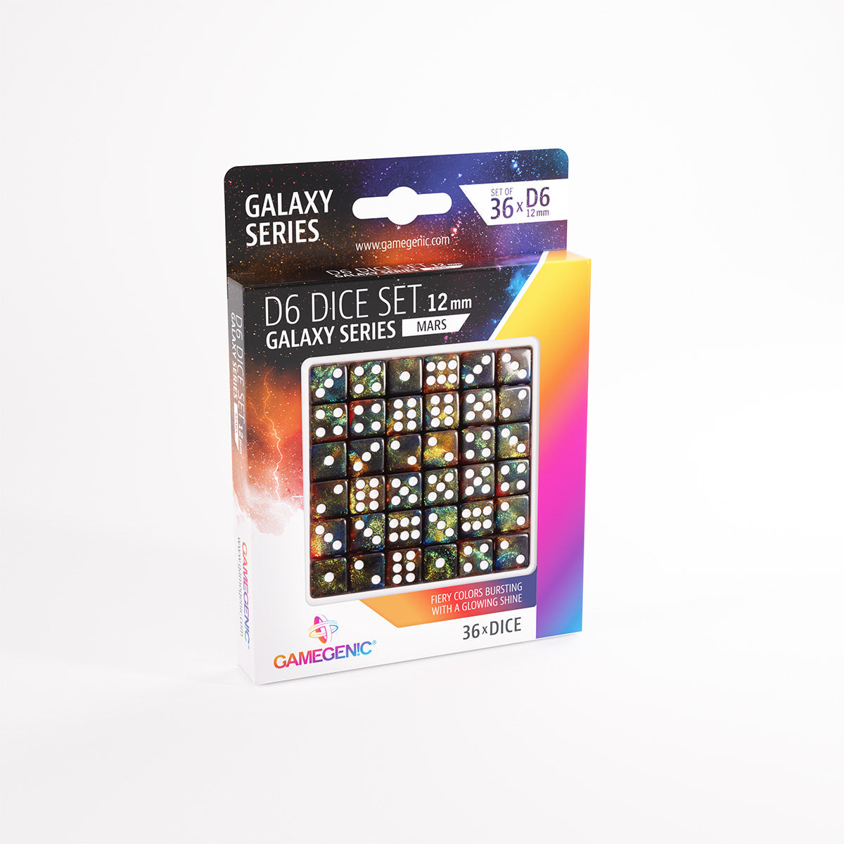Gamegenic &quot;D6 Dice Set 12mm (36pcs)&quot;-Galaxy Series - &quot;Mars&quot;-Gamegenic-Ace Cards &amp; Collectibles