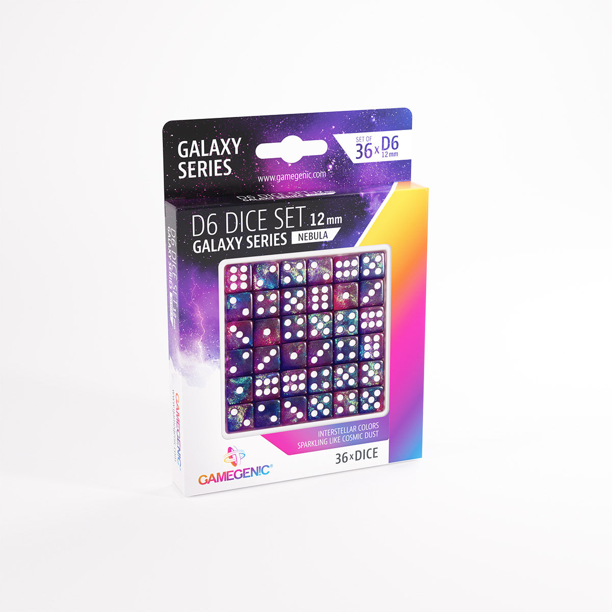 Gamegenic &quot;D6 Dice Set 12mm (36pcs)&quot;-Galaxy Series - &quot;Nebula&quot;-Gamegenic-Ace Cards &amp; Collectibles