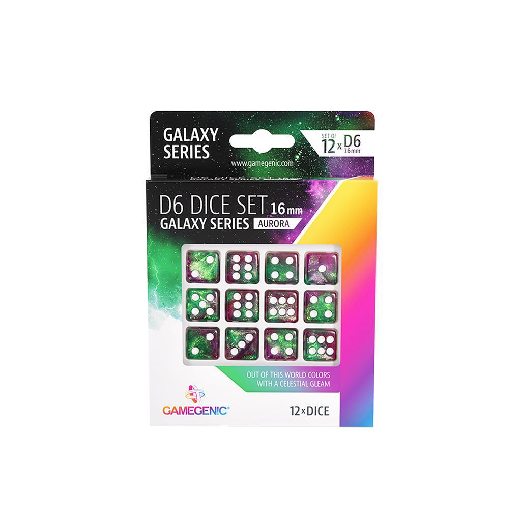 Gamegenic &quot;D6 Dice Set 16mm (12pcs)&quot;-Galaxy Series - &quot;Aurora&quot;-Gamegenic-Ace Cards &amp; Collectibles