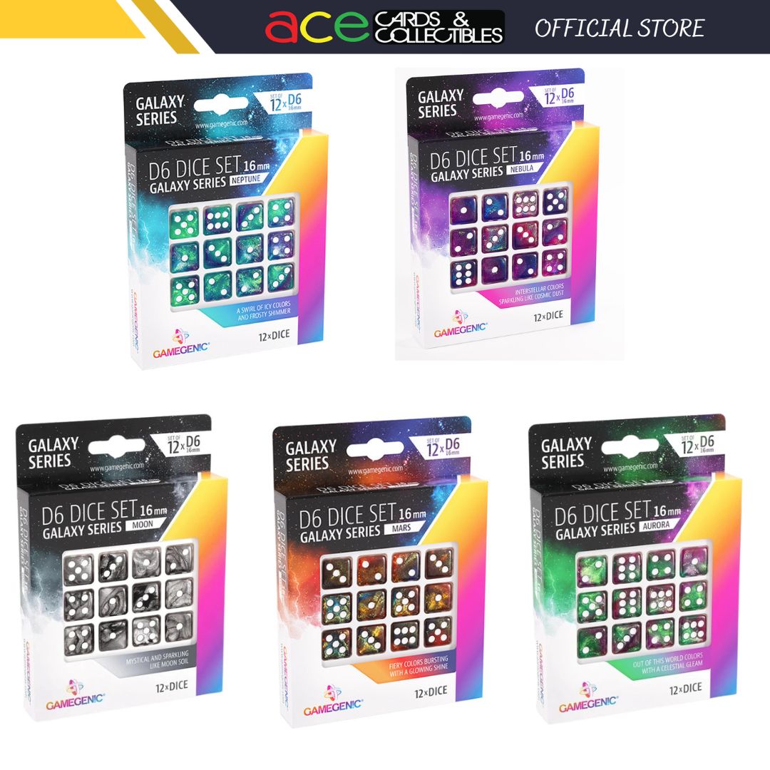 Gamegenic "D6 Dice Set 16mm (12pcs)"-Neptune-Gamegenic-Ace Cards & Collectibles