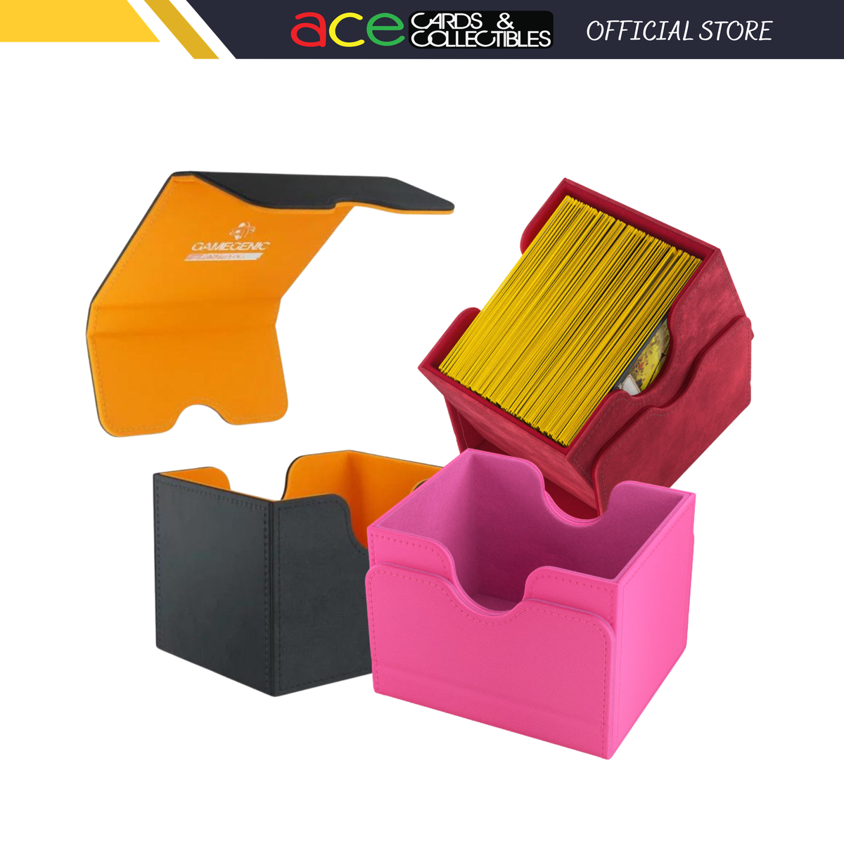 Gamegenic Deck Box "Sidekick 100+ XL Convertible"-Black/Orange-Gamegenic-Ace Cards & Collectibles