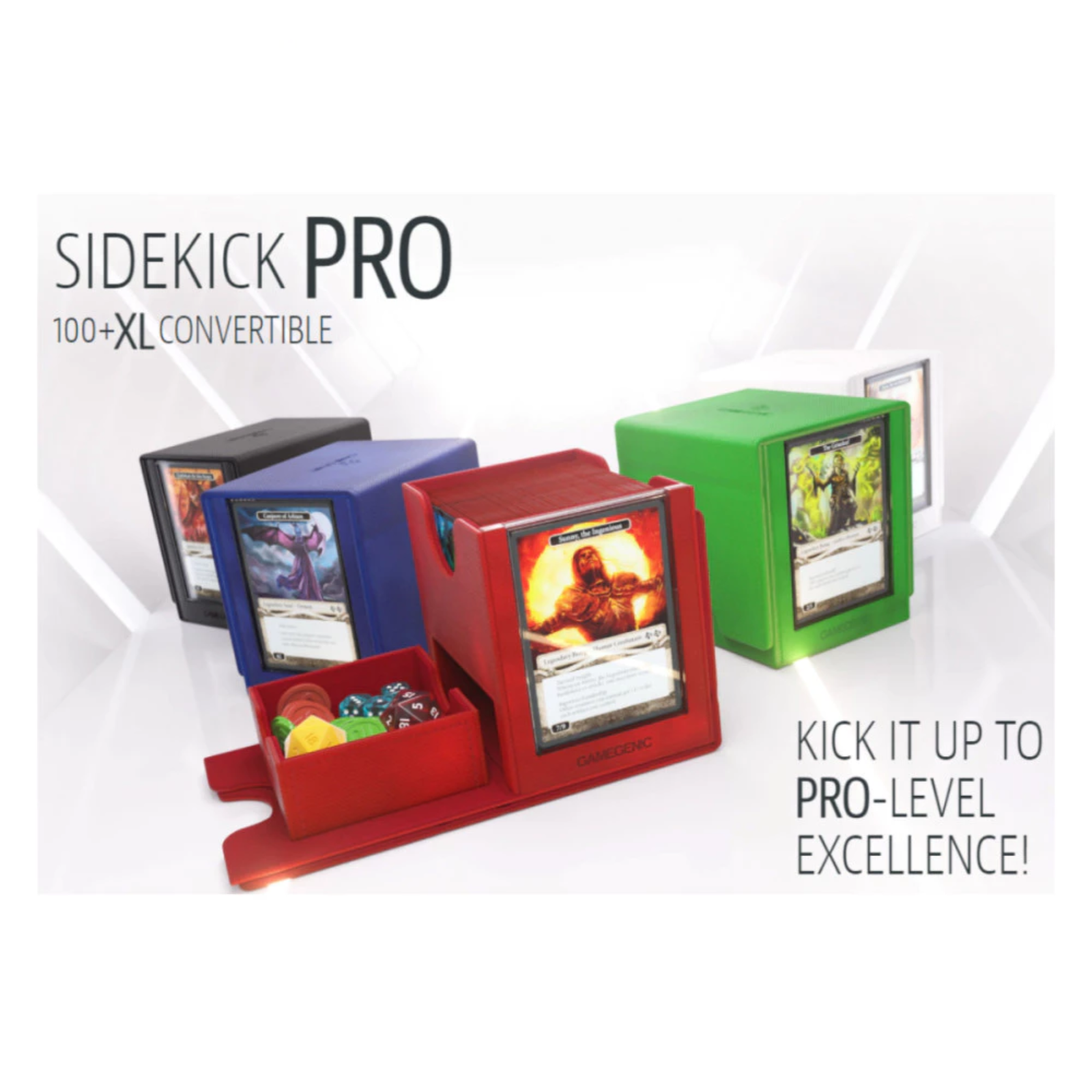 Gamegenic Deck Box "Sidekick PRO 100+ XL Convertible"-Black-Gamegenic-Ace Cards & Collectibles